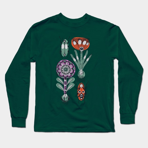 Floral Bugs Long Sleeve T-Shirt by annapaff